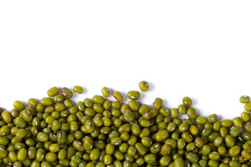 Mung beans isolated on white background