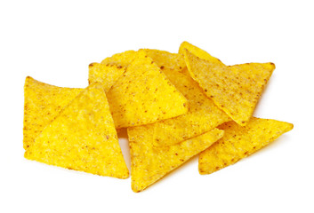 Fototapeta premium corn nachos on white background