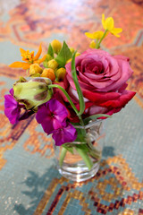 colorful flower arrangement, pattern background
