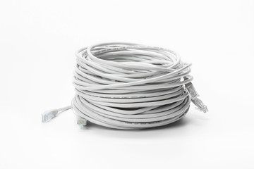 Naklejka premium Close up of network cable