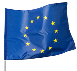 European Union Flag, Isolated on white background.