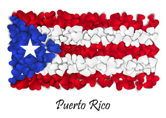 Flag Love Puerto Rico. Flag Heart Glossy. With love from Puerto Rico. Made in Puerto Rico. Puerto Rico national independence day. Sport team flag. Island