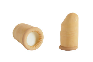 Beige penis extender isolated