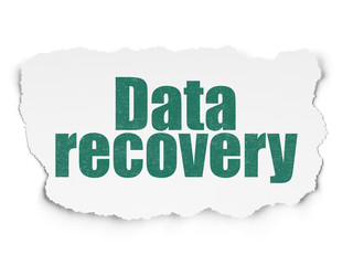 Information concept: Data Recovery on Torn Paper background