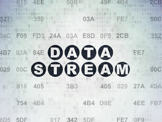 Data concept: Data Stream on Digital Data Paper background