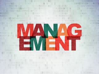 Finance concept: Management on Digital Data Paper background