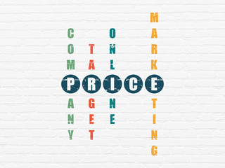 Advertising concept: Price in Crossword Puzzle
