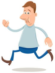 excited man cartoon illustration