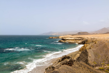 Fototapeta na wymiar Rock arch near La Pared in Fuerteventura - Punta de Guadelupe, Canary Islands, Spain