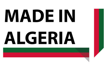 Made in Algeria logo, vector