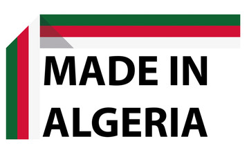 Made in Algeria logo, vector