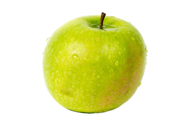 green Apple on white