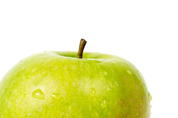 green Apple on white