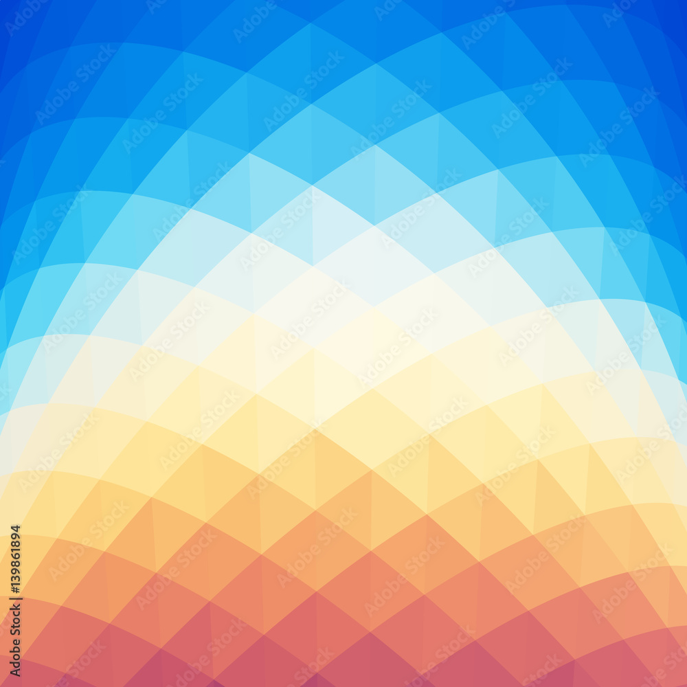 Aufkleber abstract background of many bright distorted geometric shapes.