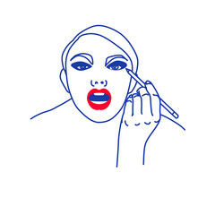 Abstract fashion female portrait