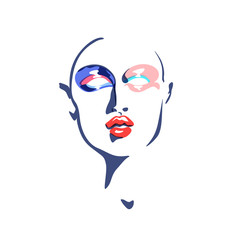 Abstract female face