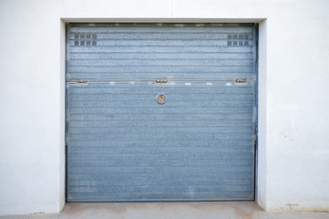 Storage unit in a self storage facility at outdoor