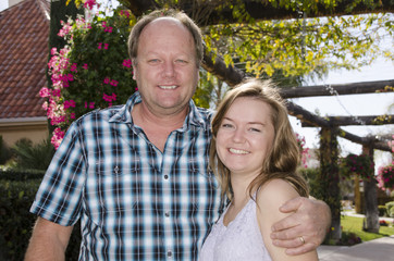 Father and Daughter Hugging