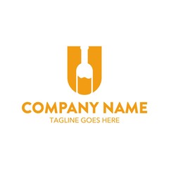 Drink, Beverage, Beer Unique Logo Template