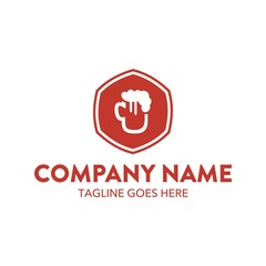 Obraz premium Drink, Beverage, Beer Unique Logo Template