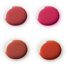 nail polish (enamel) drops sample, isolated on white