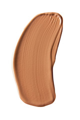 Smear cream isolated on white background. Cream texture.