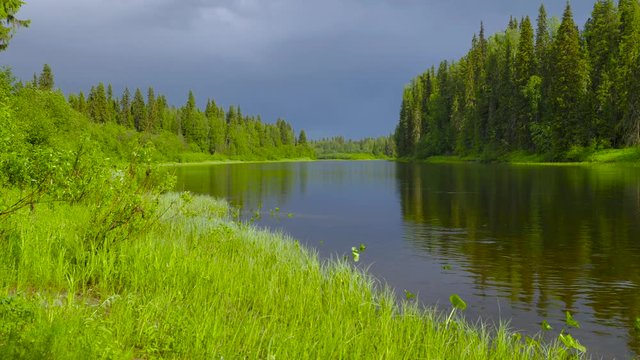 overcast at river reach