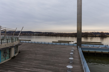 The Yard Waterfront Park in Washington DC on the Pedestrian Walkway