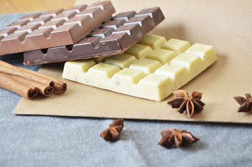 different types of chocolate