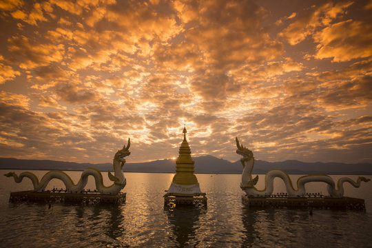THAILAND PHAYAO LAKE PHAYANAK NAGA STATUE