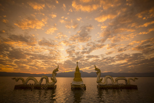 THAILAND PHAYAO LAKE PHAYANAK NAGA STATUE