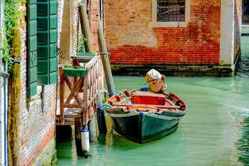 Fototapeta na wymiar panoramic view of the lagoon city of Venice in Italy