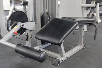 Fitness hall with fitness machines