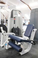 Fototapeta premium Fitness hall with fitness machines