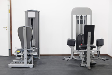 Fitness hall with fitness machines