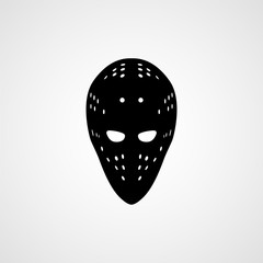 Hockey Mask. Black silhouette