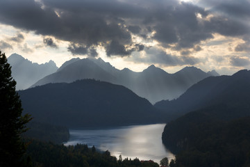 Lake Alpsee, Hohenschwangau, Germany