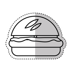 delicious hamburger isolated icon vector illustration design