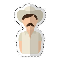 colombian coffee planter character vector illustration design