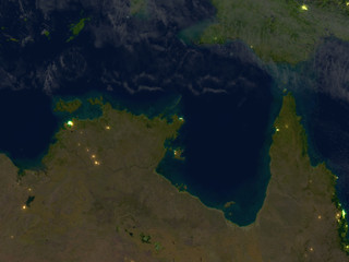 Northern Australia at night on planet Earth