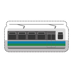 tram silhouette isolated icon vector illustration design