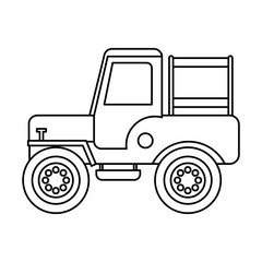 jeep colombian car vehicle vector illustration design