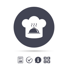 Chef hat sign icon. Cooking symbol.