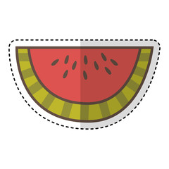 watermelon fresh fruit drawing icon vector illustration design
