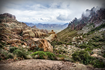 Scenic landscape in desert of Arizona, USA