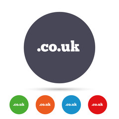 Domain CO.UK sign icon. UK internet subdomain.