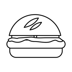 delicious hamburger isolated icon vector illustration design