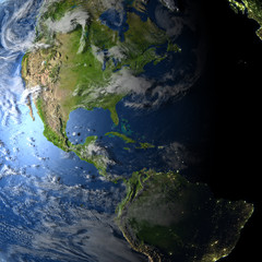 Fototapeta premium Americas on planet Earth