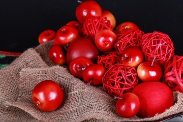 Red apples, decoration concept