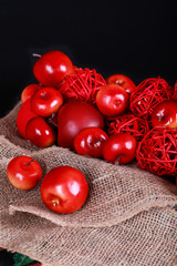 Red apples, decoration concept